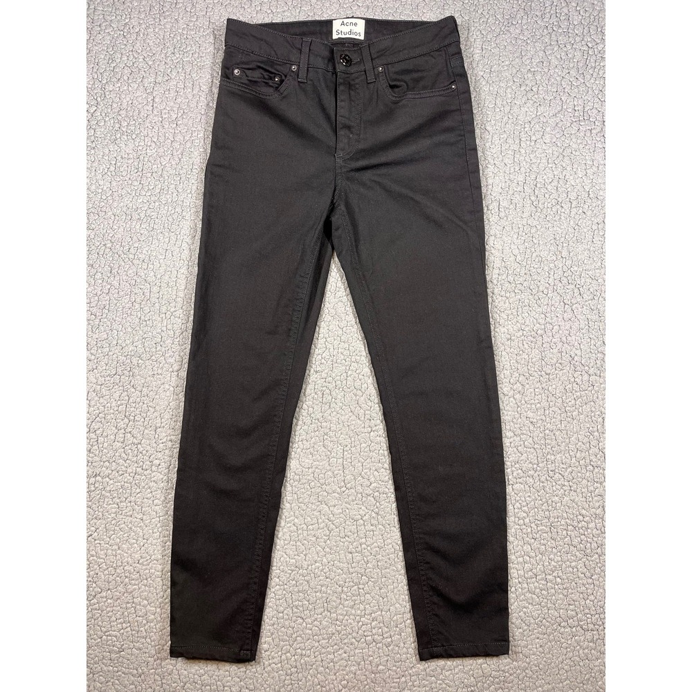 Acne Studios Jeans Womens 26/32 Black Skin 5 Mid Rise Skinny Stretch‎ Denim